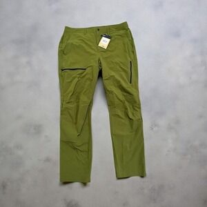The North Face Men's Basin Pant Size 38 Reg Forest Olive Water Repellent Hiking